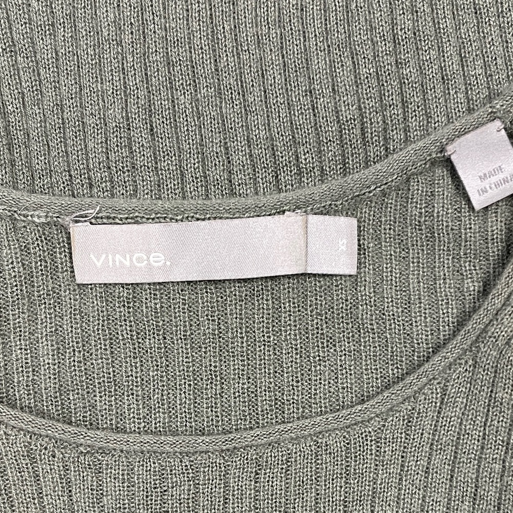 Vince Olive Ribbed Knit Top - Picture 7 of 8